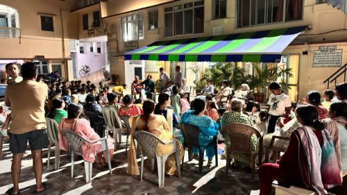Children performing during Vinod Goshthi
