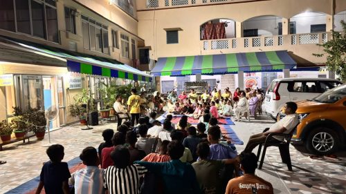Children performing during Vinod Goshthi
